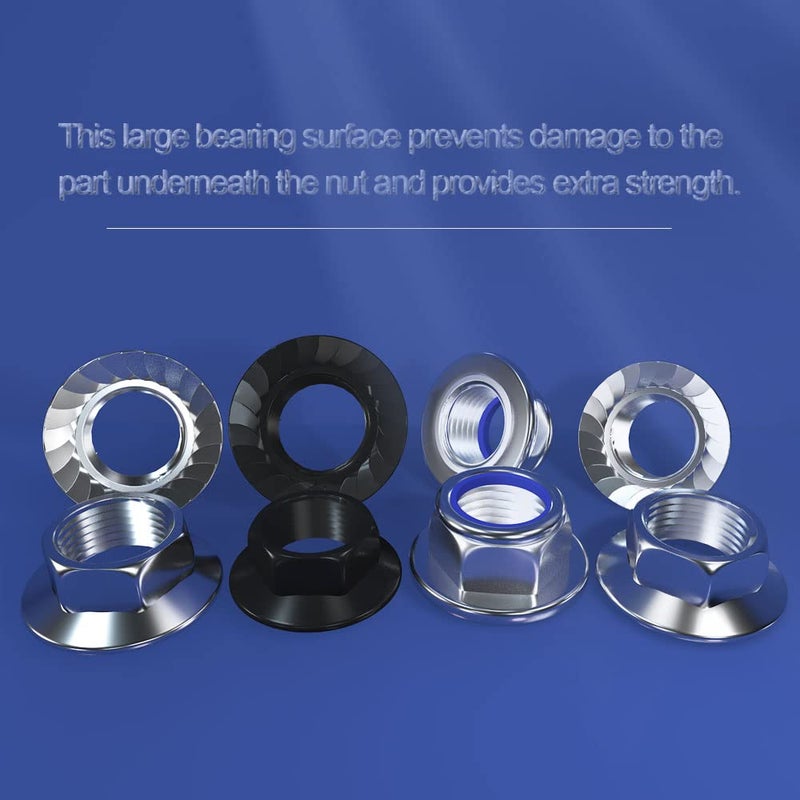 ROARADE 1/2"-13 Flange Serrated Nut 8PCS Hex 304 Stainless Steel Nut (1/2"-13 8 PCS) - Image 4